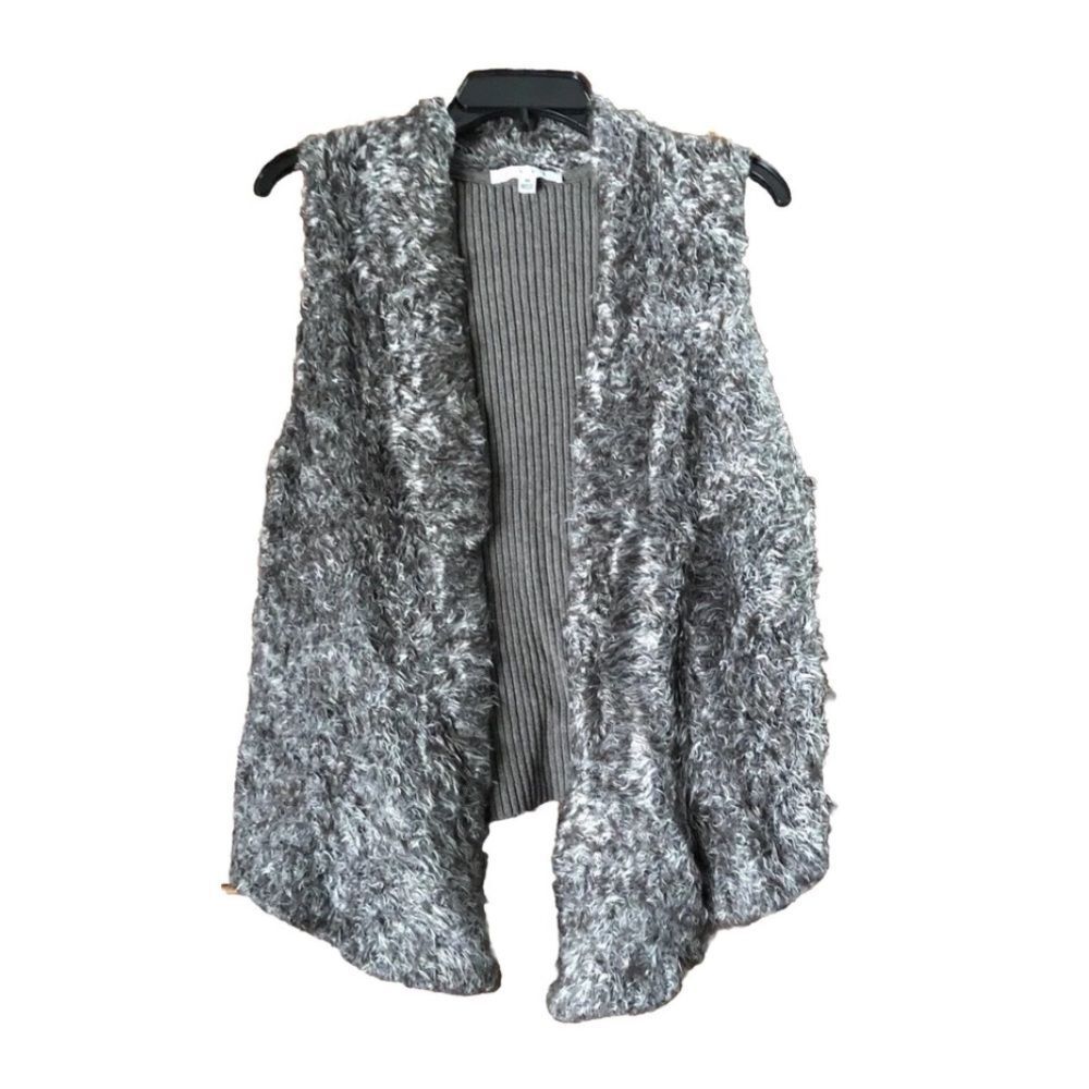 CAbi Chic Soft Faux Fur Open Vest Size M